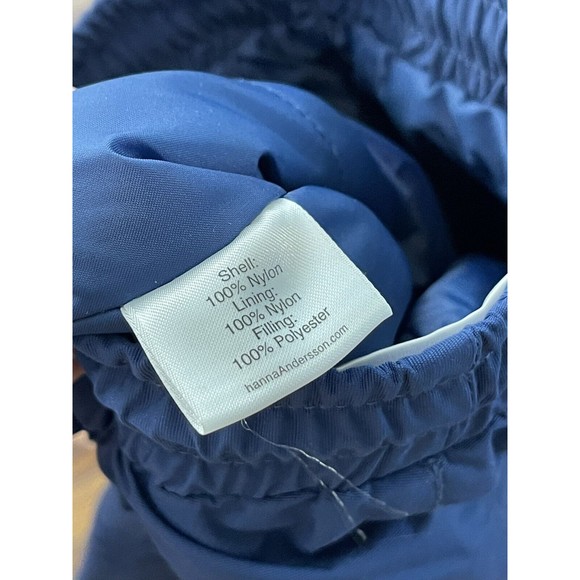 Hanna Andersson Sz: 10 (140) Skii Snowboard Snow Pants Navy Blue Drawstring - Picture 5 of 6